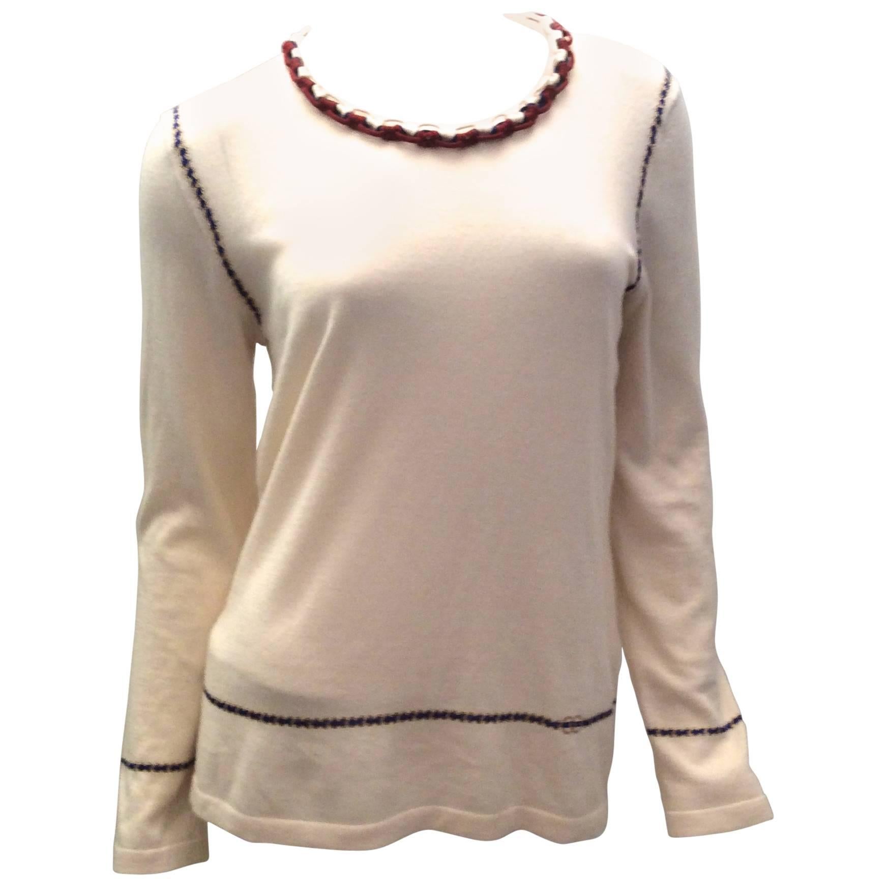 Vintage Chanel Cashmere Sweater - Size Small For Sale