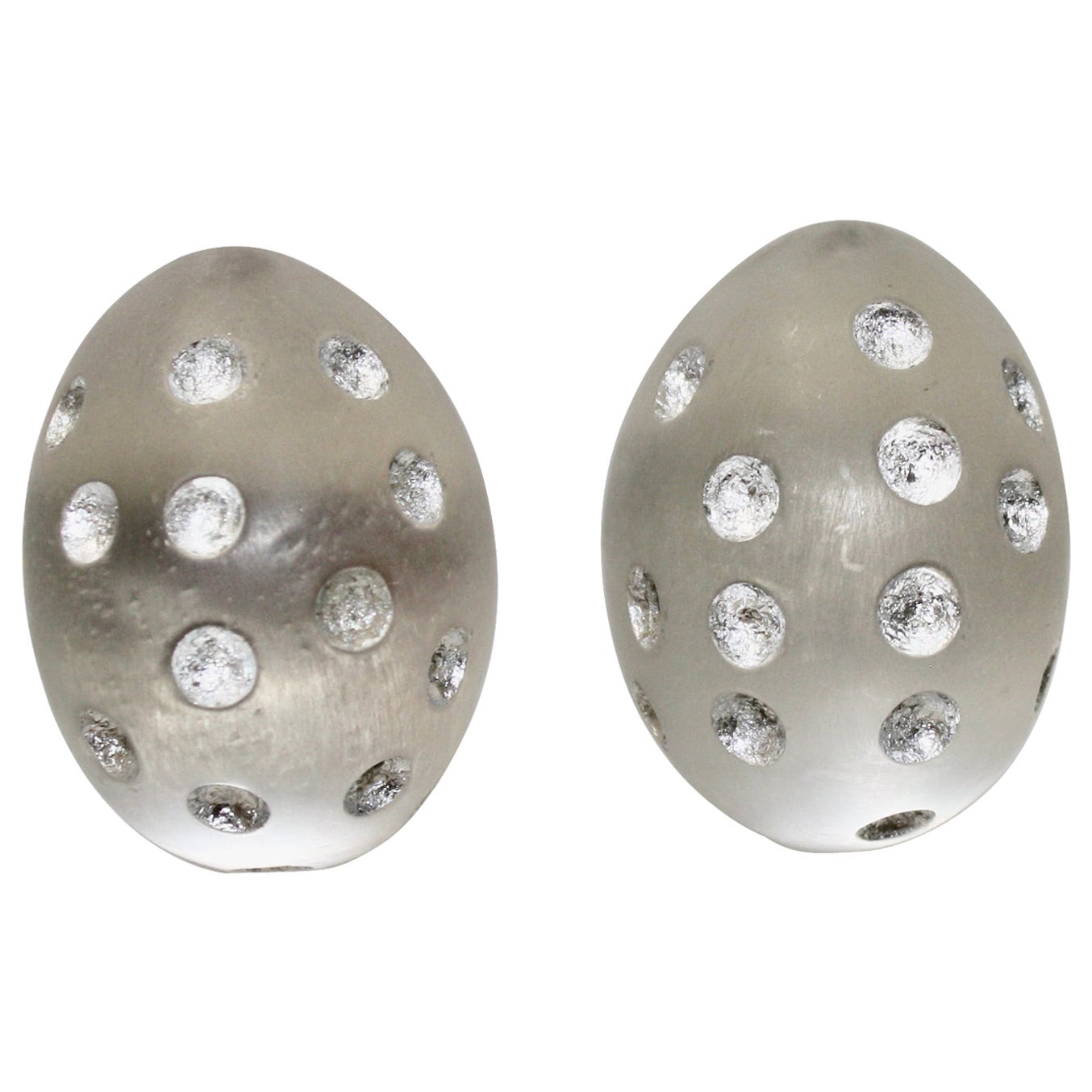 Patricia Von Musulin Frosted Lucite with Silver Dots