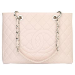 CHANEL Grand Shopping Tote (GST) Light Pink Caviar with Silver Hardware 2014
