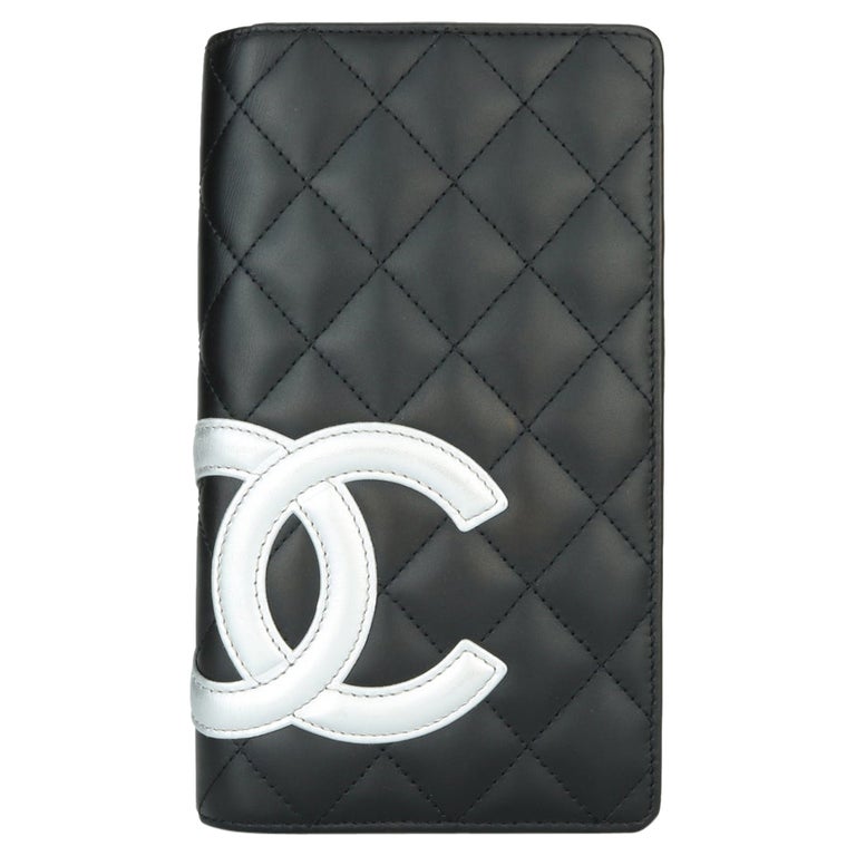 CHANEL Cambon Long Wallet Black and Silver Calfskin with Silver Hardware 2012 at 1stDibs | chanel cambon wallet price CHANEL Cambon Long Wallet Black and Silver Calfskin with Silver Hardware 2012 at 1stDibs | chanel cambon wallet price