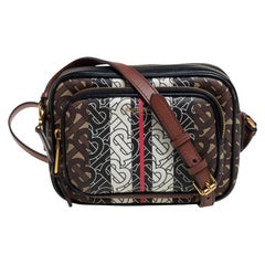 Burberry Multicolor TB-Print Coated Canvas and Leather Camera Crossbody Bag
