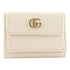 Gucci Petite GG Marmont Trifold Wallet Leather Compact