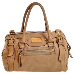 Dolce & Gabbana Miss Easy Way Boston Tasche aus beigefarbenem genarbtem Leder