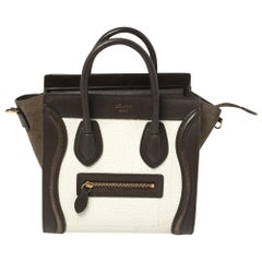 Celine Tricolor Leather Nano Luggage Tote