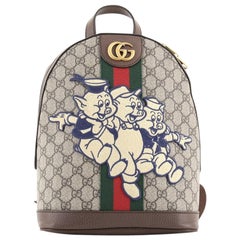 Gucci Disney Three Little Pigs Ophidia Backpack GG Coated Canvas with Applique