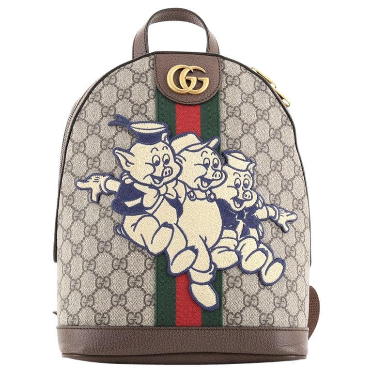 Gucci Disney Three Little Pigs Ophidia Backpack GG Coated Canvas with  Applique at 1stDibs | gucci disney backpack, gucci disney pig, gucci three  little pigs backpack