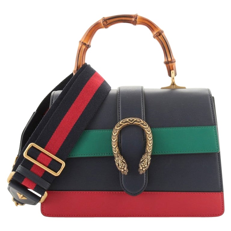 Gucci Dionysus Bamboo Top Handle Bag Colorblock Leather Medium at 1stDibs