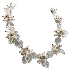 A.Jeschel Brillant Crystal and Pearl necklace