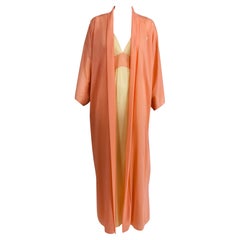 Retro Emilio Pucci for Formfit Rogers 2pc. Sheer Peignoir Robe & Gown 1970s