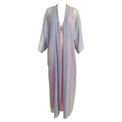 Vintage Emilio Pucci for Formfit Rogers 2pc. Sheer Peignoir Robe & Gown 1970s