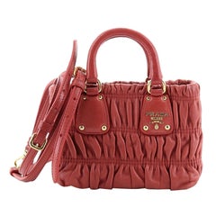 Prada Gaufre Convertible Tote Nappa Leather Mini