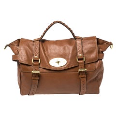 Mulberry Brown Leather Oversized Alexa Satchel