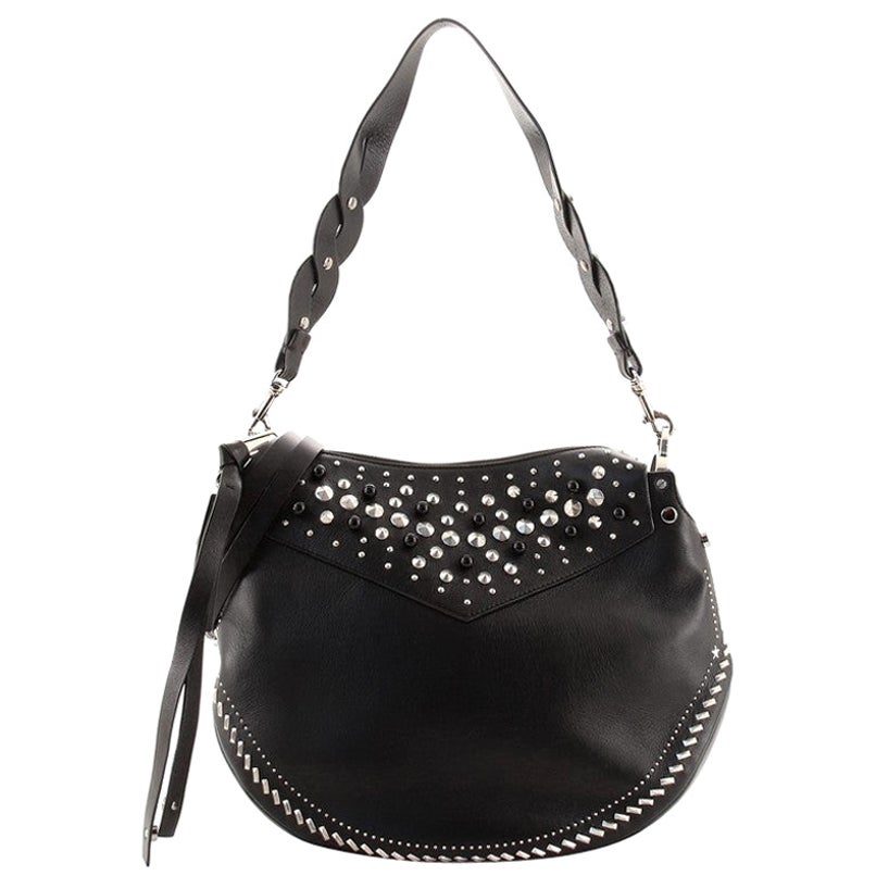  Jimmy Choo Artie Hobo Leather with Studded Detail Mini