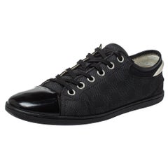 Used Louis Vuitton Black/Grey Graphite Damier Nylon And Leather Cap Toe Low Top Sneak