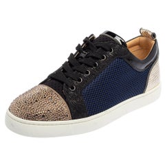 Christian Louboutin Multicolor und Leder Louis Junior Low Top Turnschuhe Größe 42