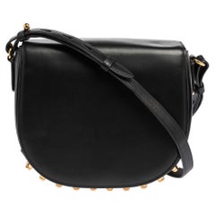 Alexander Wang Black Leather Studded Lia Shoulder Bag