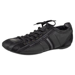 Louis Vuitton Black Nubuck And Leather Cosmos Low Top Sneakers Size 43.5