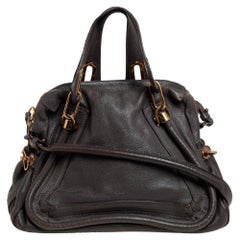 Chloe Grey Leather Paraty Bag