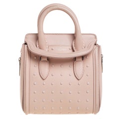 Alexander McQueen Pink Leather Mini Studded Heroine Shoulder Bag