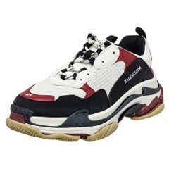 Balenciaga Multicolor Leather And Mesh Triple S Chunky Sneaker Size 45