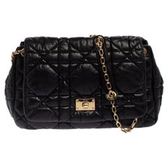 Dior Black Cannage Leather Milly La Forêt Shoulder Bag