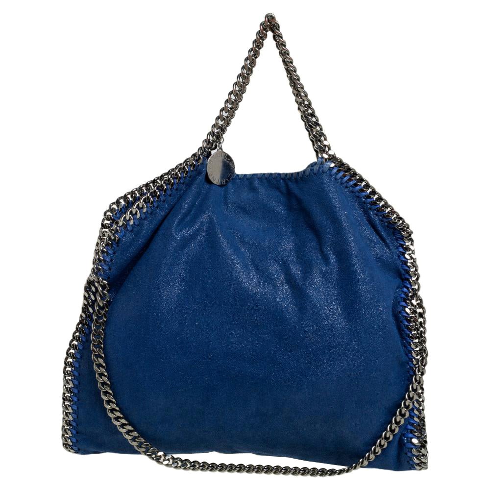 Stella McCartney Blue Faux Leather Small Falabella Tote