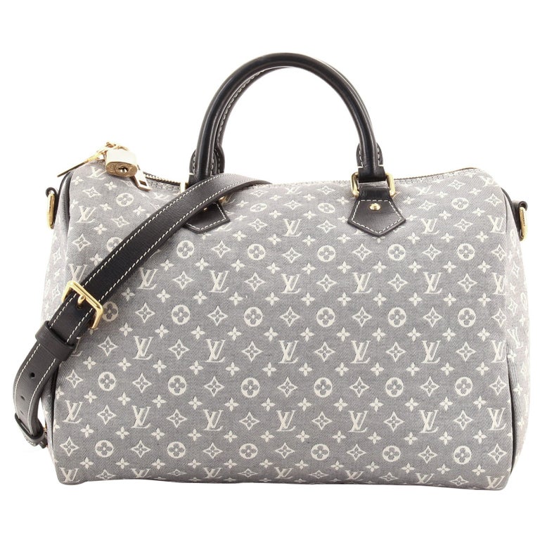 Louis Vuitton - Grey Monogram Mini Lin Speedy Bandoulıere 30 Bag