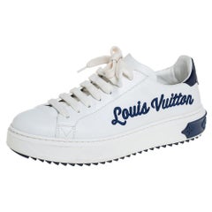 Louis Vuitton White Leather Time Out Low Top Sneakers Size 40