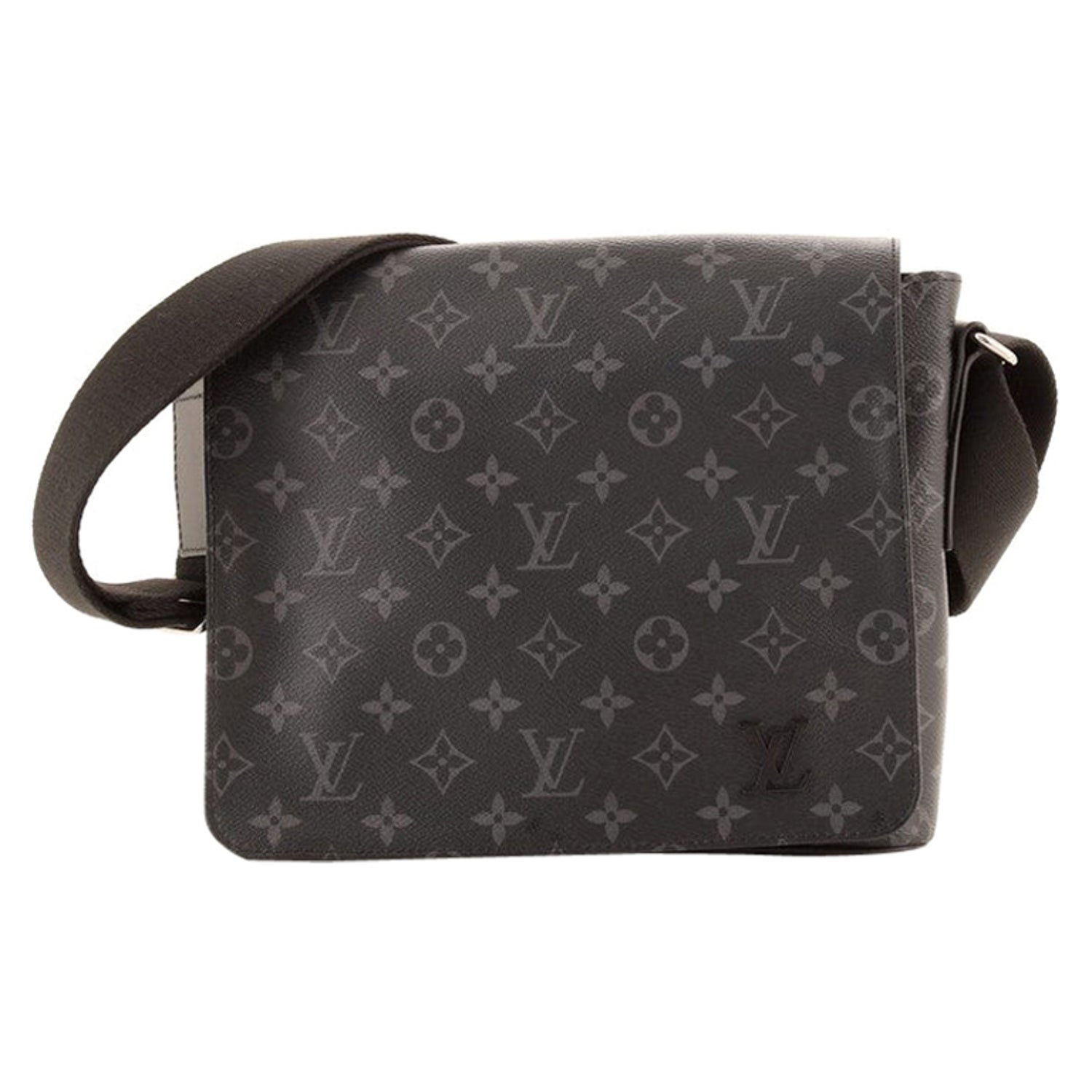 Authenticated Used Louis Vuitton District PM NM Men's Shoulder Bag M44000  Monogram Eclipse (Black) 