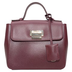Smythson of Bond Street Burgundy Leather Bag