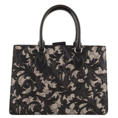 Gucci Convertible Gusset Tote Arabesque GG Coated Canvas Medium