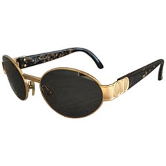 Raras Gafas de Sol Vintage Christian Dior Años 90 Redondas " CD " Logotipo Tortuga