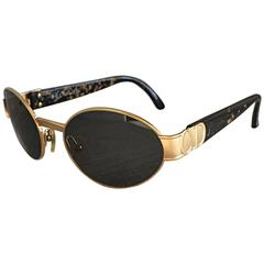 Rare Vintage Christian Dior 1990s Round " CD " Logo Tortoise Sunglasses Glasses 7