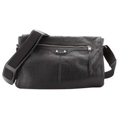 Balenciaga Arena Foldover Classic Studs Messenger Bag Leather