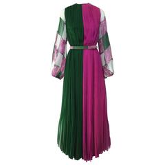 1970s GALANOS silk dress