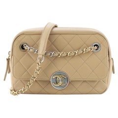Chanel CC Turn & Lock Camera Bag Quilted Calfskin Mini