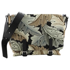 Loewe Military Messenger Bag Printed Canvas and Leather Small