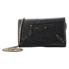 Balenciaga Giant Studs Wallet on Chain Leather Small