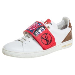 Louis Vuitton Weiß Braun Monogramm Canvas Kyoto Low Top Turnschuhe Größe 36