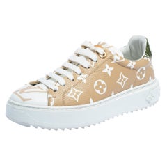 Louis Vuitton Pink Monogram Canvas and Leather Time Out Sneakers Size 37  Louis Vuitton