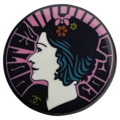 Vintage COCO CHANEL MADEMOISELLE Profile Pin Brooch