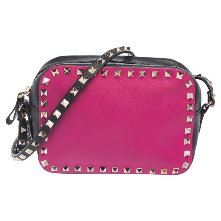 Valentino Pink/Black Leather Rockstud Camera Bag at 1stDibs  valentino pink  camera bag, pink valentino camera bag, valentino camera bag pink