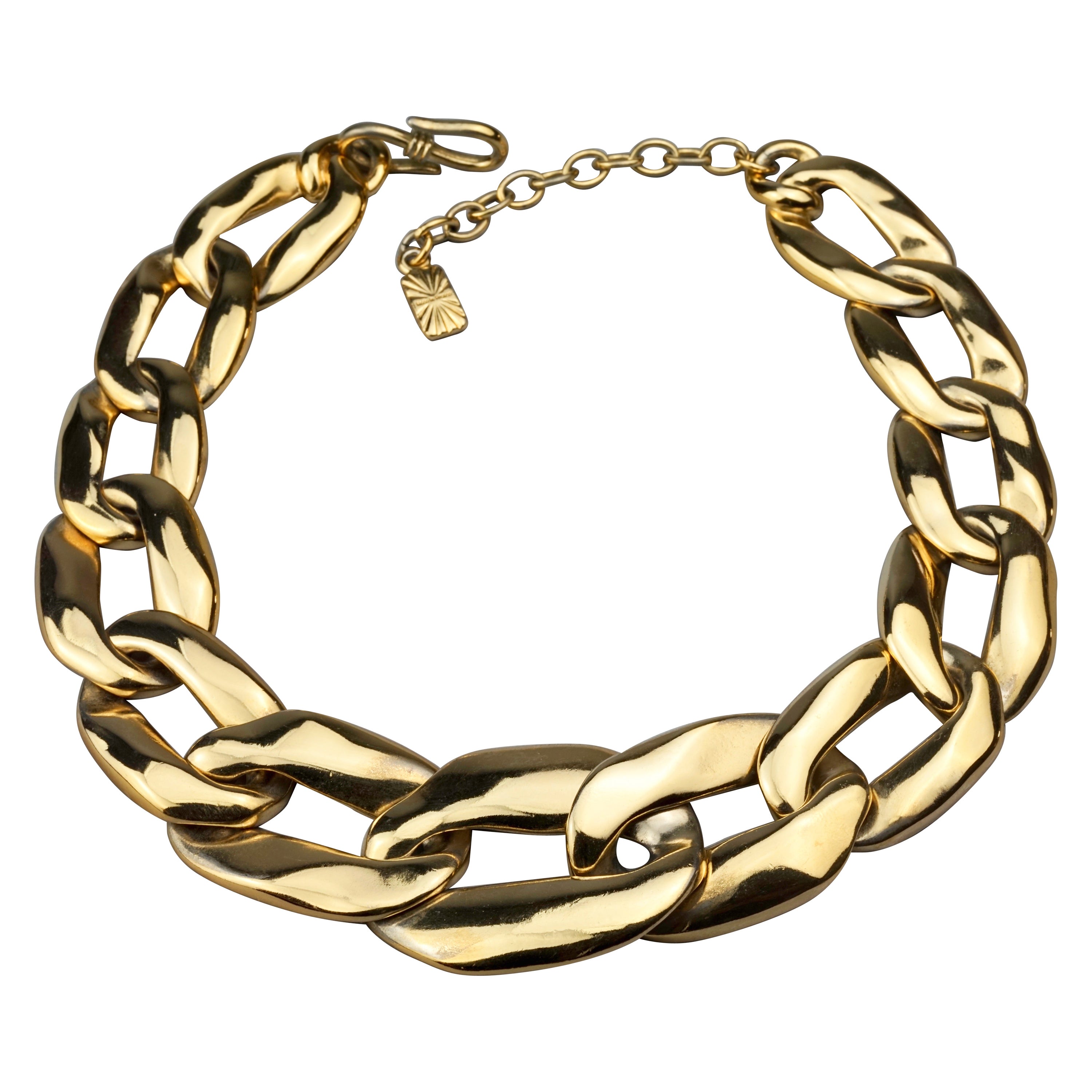 Vintage YVES SAINT LAURENT Ysl by Robert Goossens Chunky Chain Links Necklace