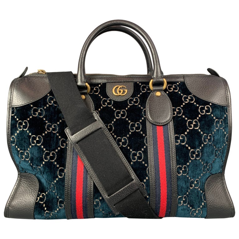 Gucci Blue And Pink Vintage Web Boston Bag GG Canvas Medium Duffle Bag –  Max Pawn