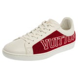 Louis Vuitton White Leather Luxembourg Sneakers Size 42 at 1stDibs