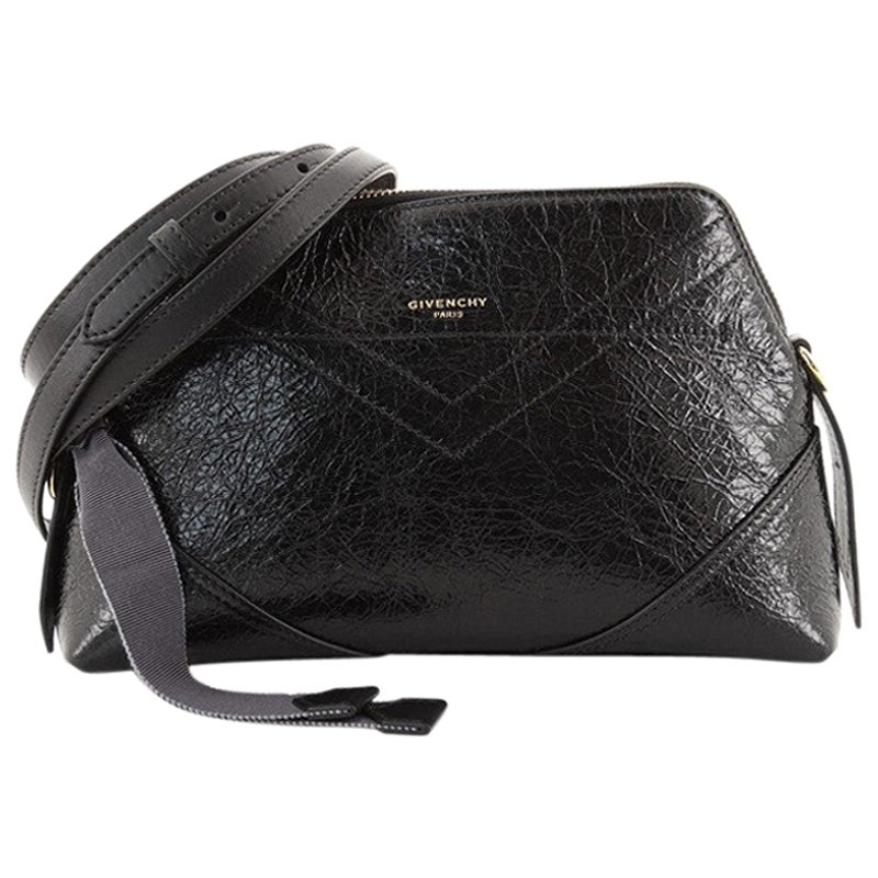 VALENTINO Glam Rock Black Leather Studded Venetian Chain Strap Shoulder  Bag at 1stDibs