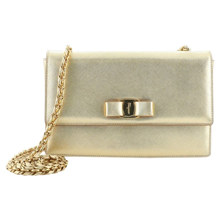 Salvatore Ferragamo Ginny Crossbody Bag Saffiano Leather Medium at 1stDibs