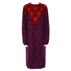 Yves Saint Laurent Robe pull en mohair tricot vintage en laine, années 1970