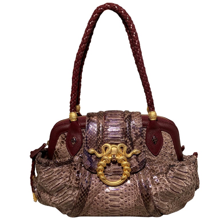 Limited Edition Judith Leiber Rachel Zoe Python Medusa Bag For Sale