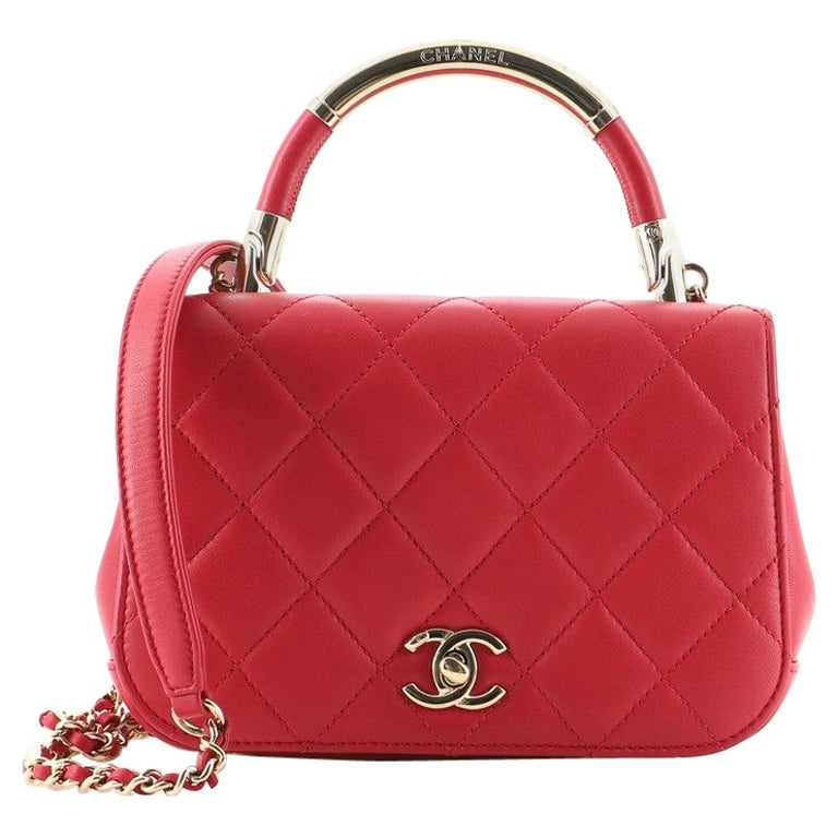 Chanel Carry Chic Flap Bag Quilted Lambskin Mini at 1stDibs